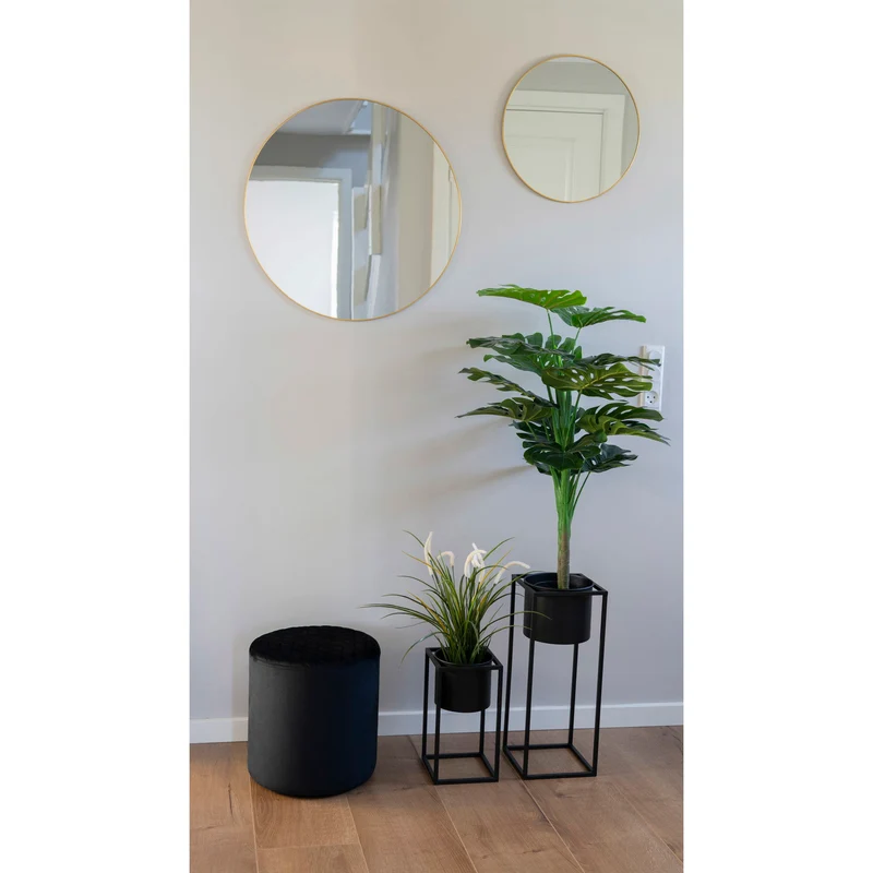Blumentopf-Set – Schwarzer Stahl, Zweier-Set, Zwei unterschiedliche Höhen - Marla | House Nordic
