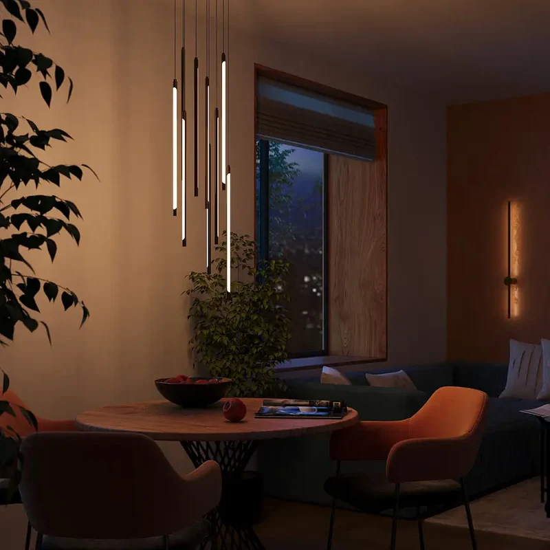 Wandleuchte – Messingfarbenes Aluminium, 10 W Leistung, Warmweiß, 90 cm Höhe - Light Stick | Maytoni