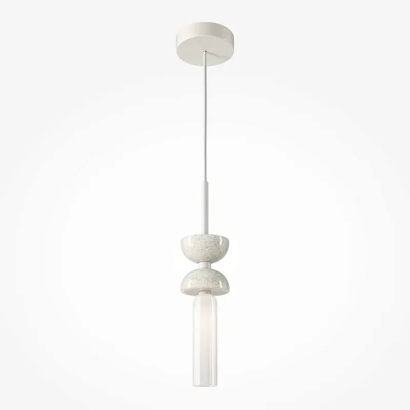 Pendelleuchte – Weißes Metall-Marmor, 28 W Leistung, G9 Fassung, 336,5 cm Höhe - Kyoto | Maytoni