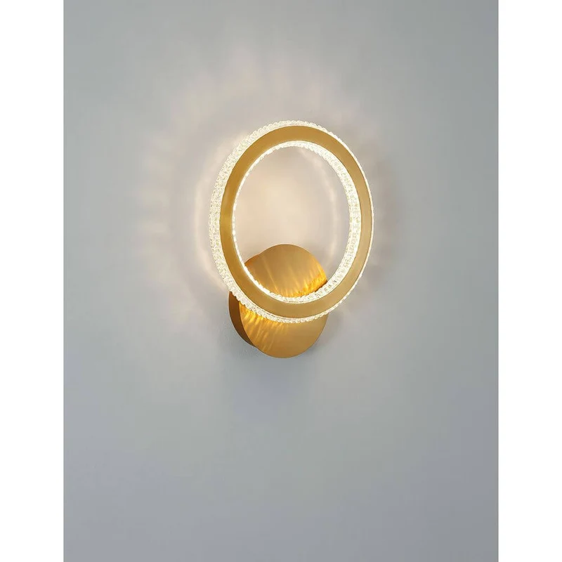 Cilion LED Wandlampe Messing, Gold