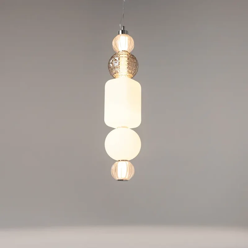 Pendelleuchte – Goldoptik, Metall Acryl, 219 cm Höhe - Collar | Maytoni