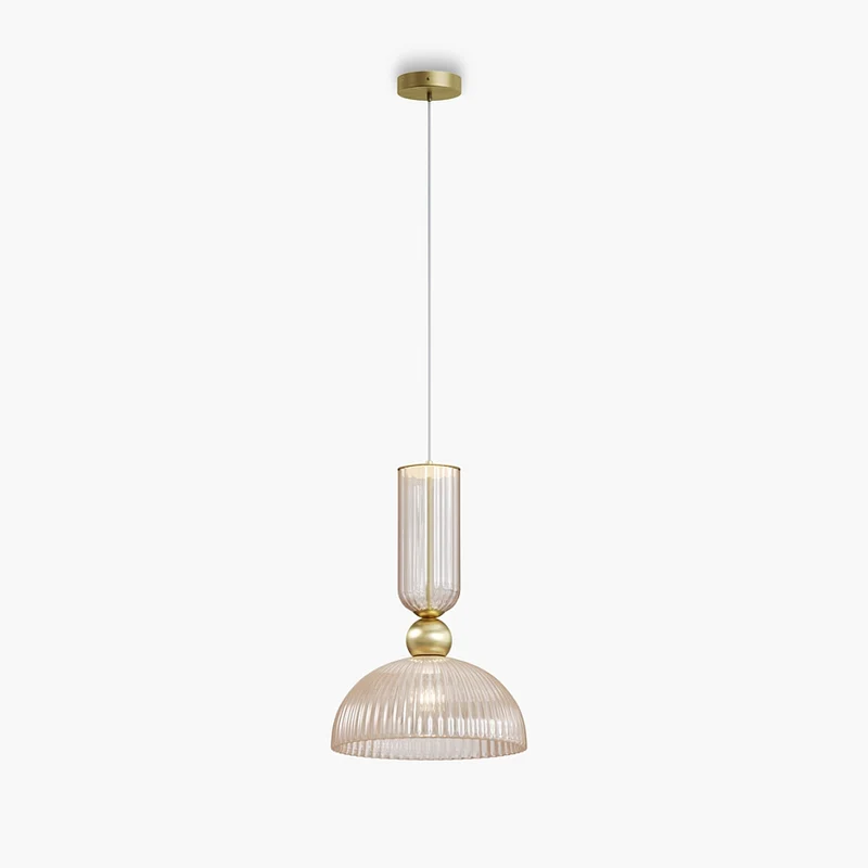 Pendelleuchte – Gold Ton, Kognak Glas, 60 W - Antic | Maytoni