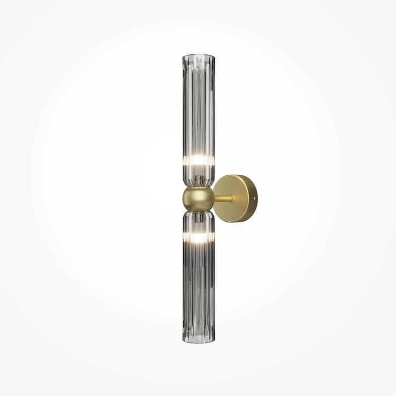 Wandleuchte – Gold Optik, Graues Glas, 28 Watt - Antic | Maytoni