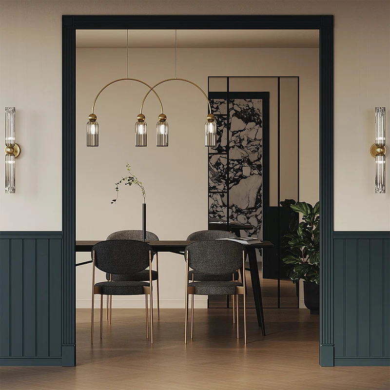 Wandleuchte – Gold Optik, Graues Glas, 28 Watt - Antic | Maytoni
