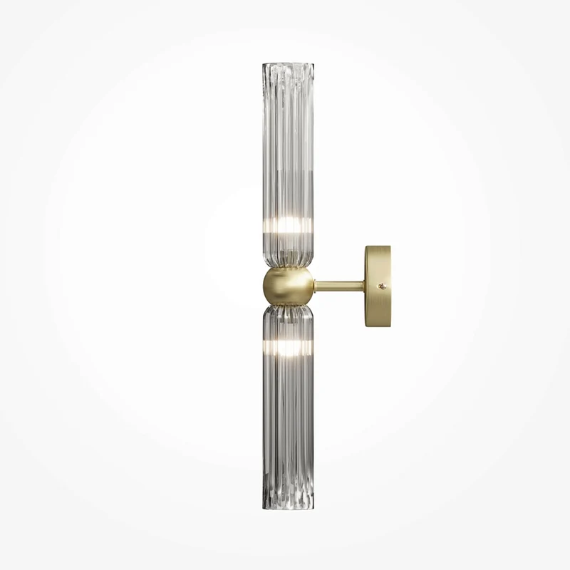 Wandleuchte – Gold Optik, Graues Glas, 28 Watt - Antic | Maytoni
