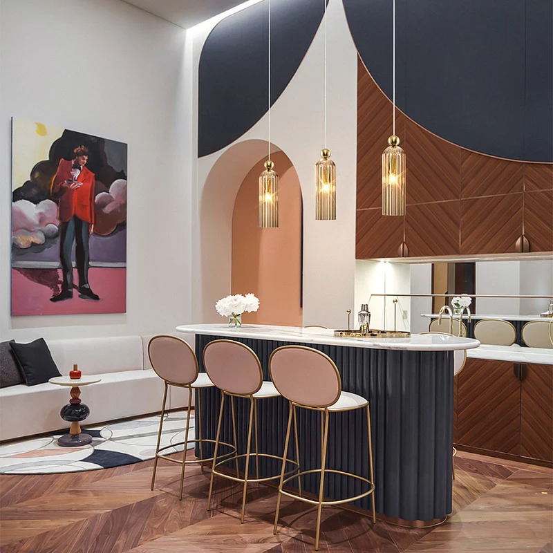 Pendelleuchte – Kognak Glas, Gold Akzente, 180 cm Höhe - Antic | Maytoni