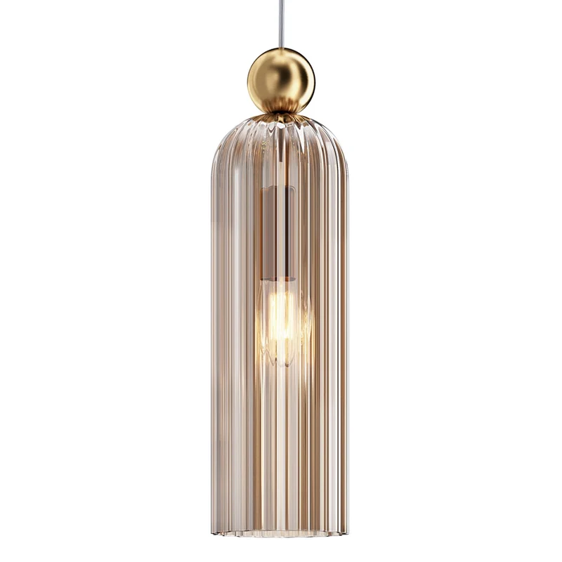 Pendelleuchte – Kognak Glas, Gold Akzente, 180 cm Höhe - Antic | Maytoni