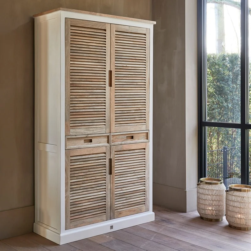 Laterne Beige Baumwolle & Metall 1 - San José | Rivièra Maison