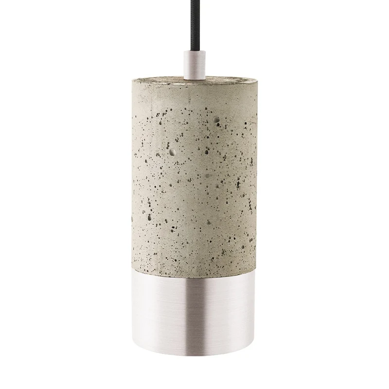 Pendelleuchte - Heller Beton, Metallring, 1,9m Kabel - Upset Concrete | Sigor