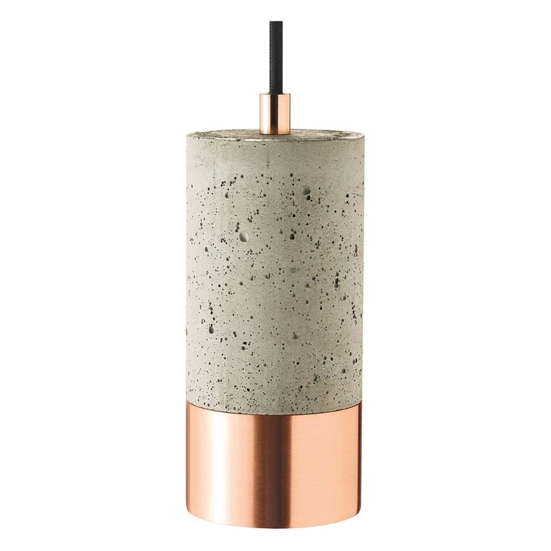 Pendelleuchte - Heller Beton, Metallring, 1,9m Kabel - Upset Concrete | Sigor