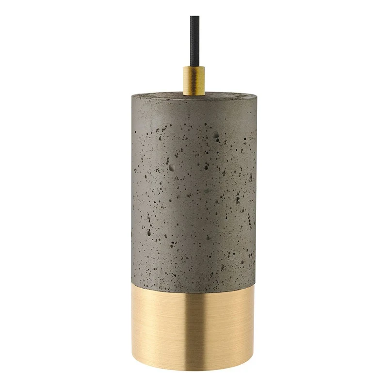 Pendelleuchte - Dunkler Beton, Metallring, 1,9m Kabel - Upset Concrete | Sigor