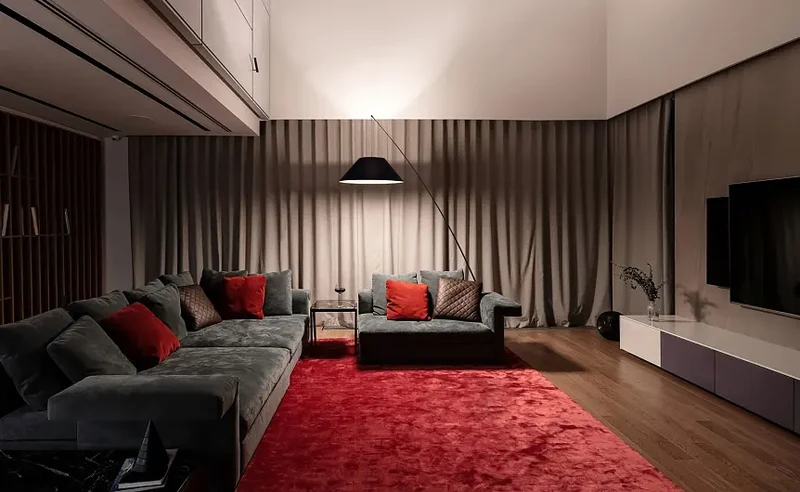 Stehleuchte – Schwarze Optik, Betonmaterial, Architektonische Stabilität - Campanula | Maytoni