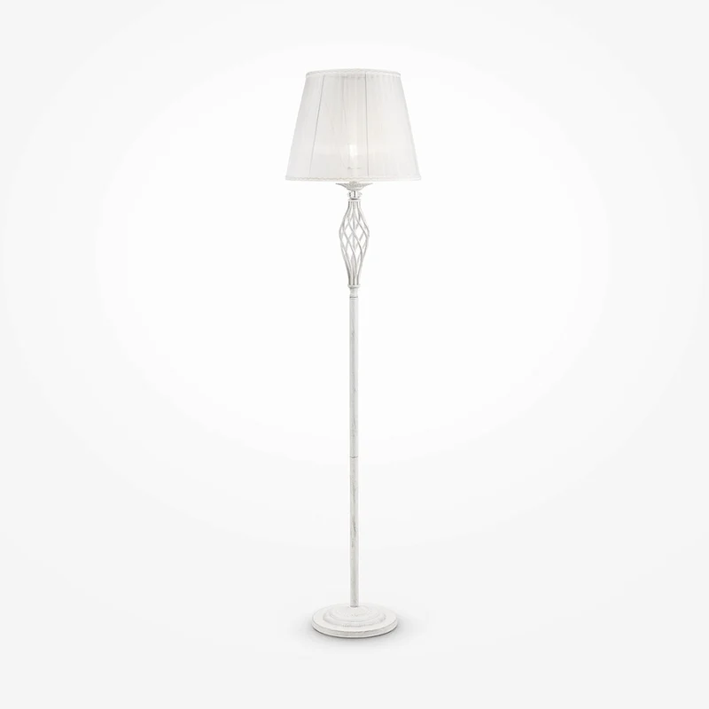 Stehleuchte – Weiß-Goldenes Metall, 1 × E14 Fassung, 40 W Leistung, 165,0 cm Höhe - Grace | Maytoni