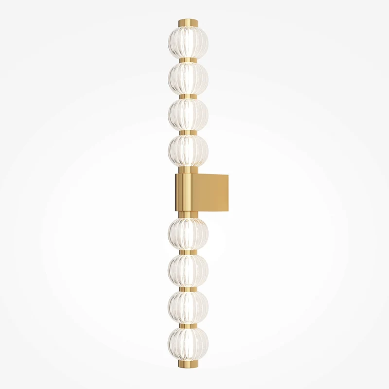 Wandleuchte – Goldmetall, Langes Glas, 76 cm Höhe - Amulet | Maytoni