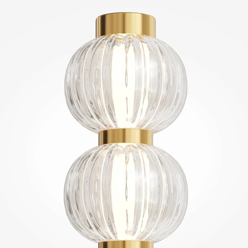 Wandleuchte – Goldmetall, Langes Glas, 76 cm Höhe - Amulet | Maytoni