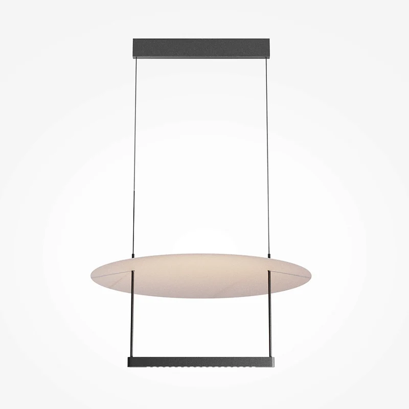 Pendelleuchte – Schwarzes Metall, Sanftes Reflexionslicht, 60 cm Schirm, 30 W, dimmbar - Ambience | Maytoni