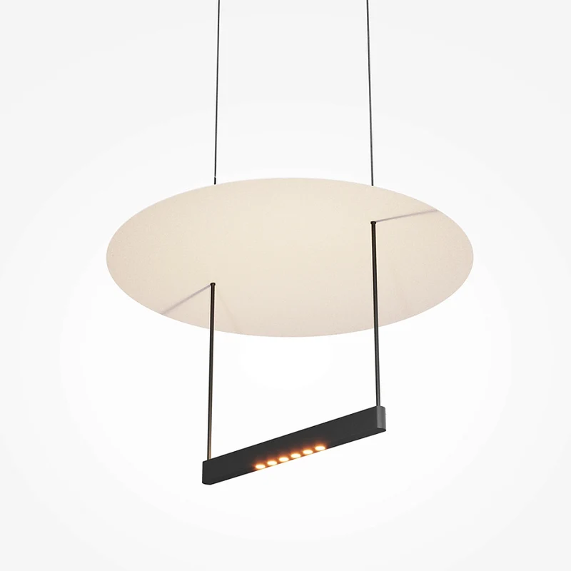 Pendelleuchte – Schwarzes Metall, Sanftes Reflexionslicht, 42 cm Schirm, 23 W, dimmbar - Ambience | Maytoni