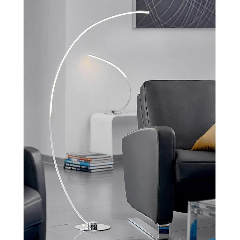 Stehleuchte Metall-Silikon-Korpus integrierter LED-Lichtstreifen modernes Curve-Design – CURVE | Sompex