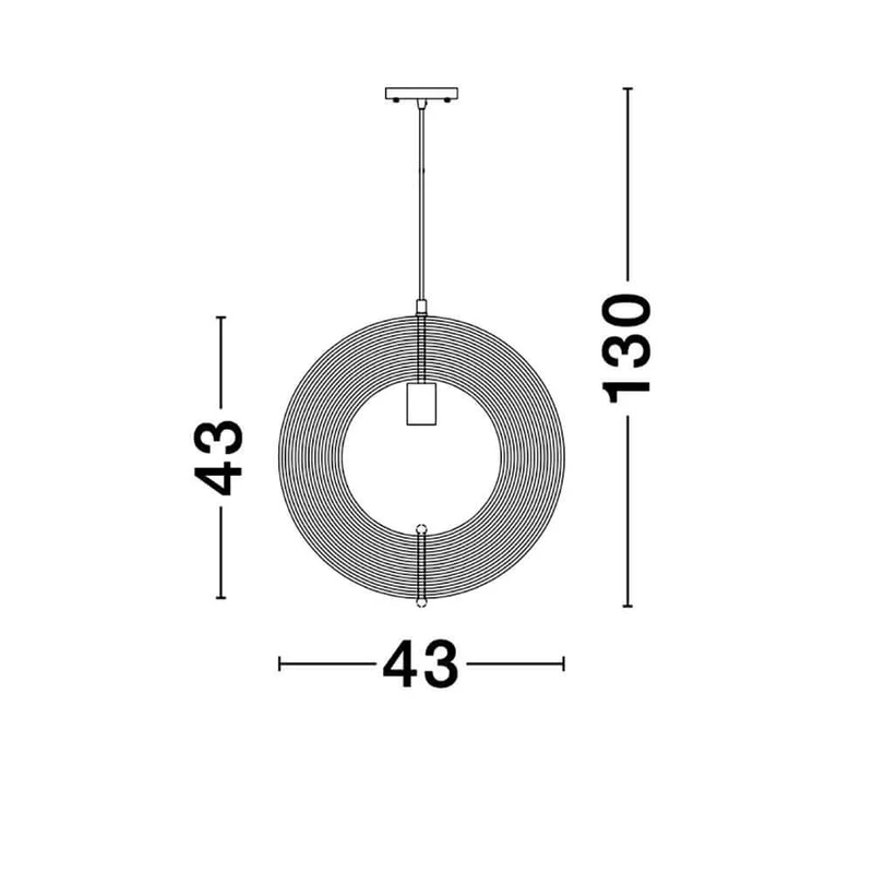 Asco Pendellampe aus Naturholz Ø 43cm