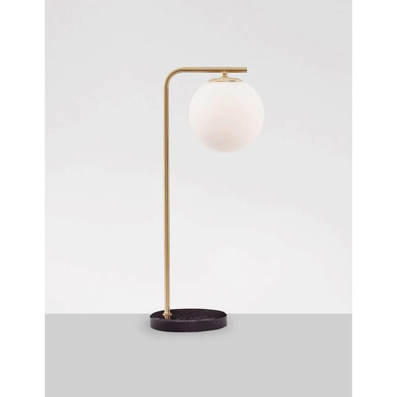 Alvarez Tischlampe mit Marmor-Fuß Gold, Schwarz