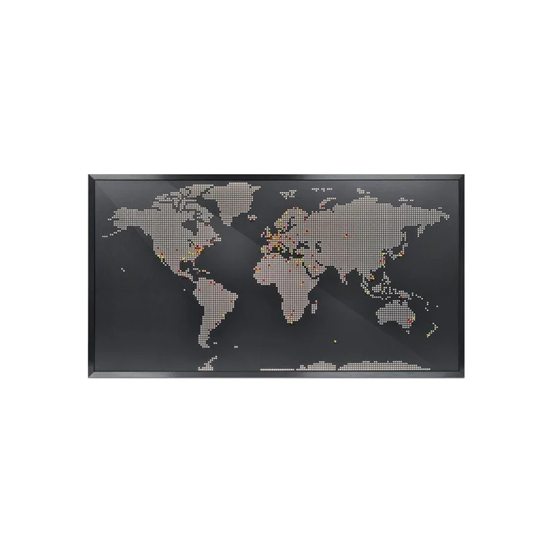 Wandleuchte konturiertes Weltkarten-Design grafische Linien integrierte LED-Technik – MAP | Sompex