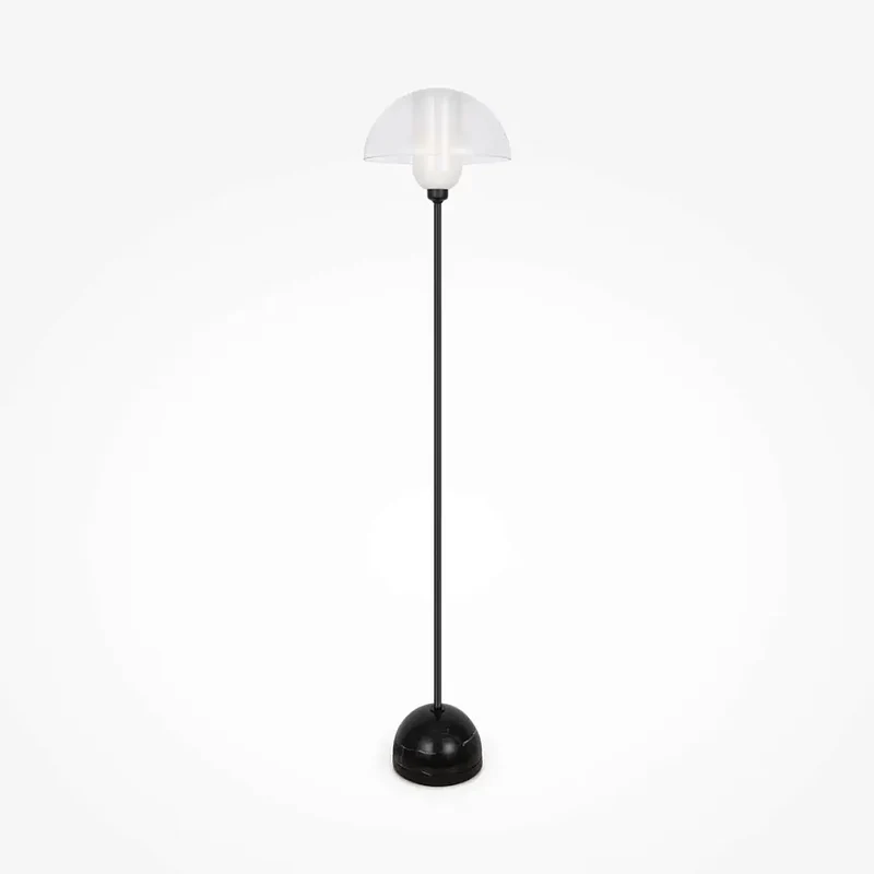 Stehleuchte – Schwarzes Metall und Glas, 1× E14 Fassung, 40 W Leistung, 139 cm Höhe - Memory | Maytoni