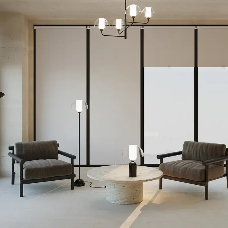 Stehleuchte – Schwarzes Metall und Glas, 1× E14 Fassung, 40 W Leistung, 139 cm Höhe - Memory | Maytoni
