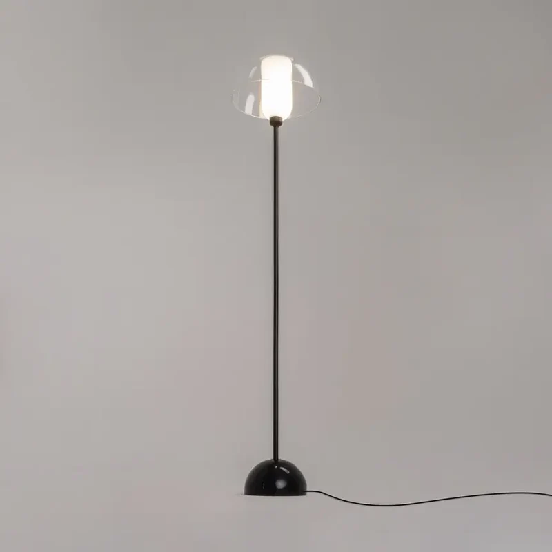 Stehleuchte – Schwarzes Metall und Glas, 1× E14 Fassung, 40 W Leistung, 139 cm Höhe - Memory | Maytoni