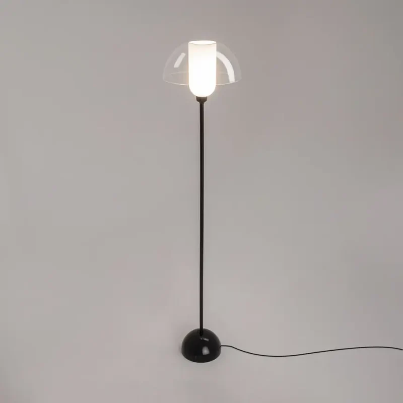Stehleuchte – Schwarzes Metall und Glas, 1× E14 Fassung, 40 W Leistung, 139 cm Höhe - Memory | Maytoni