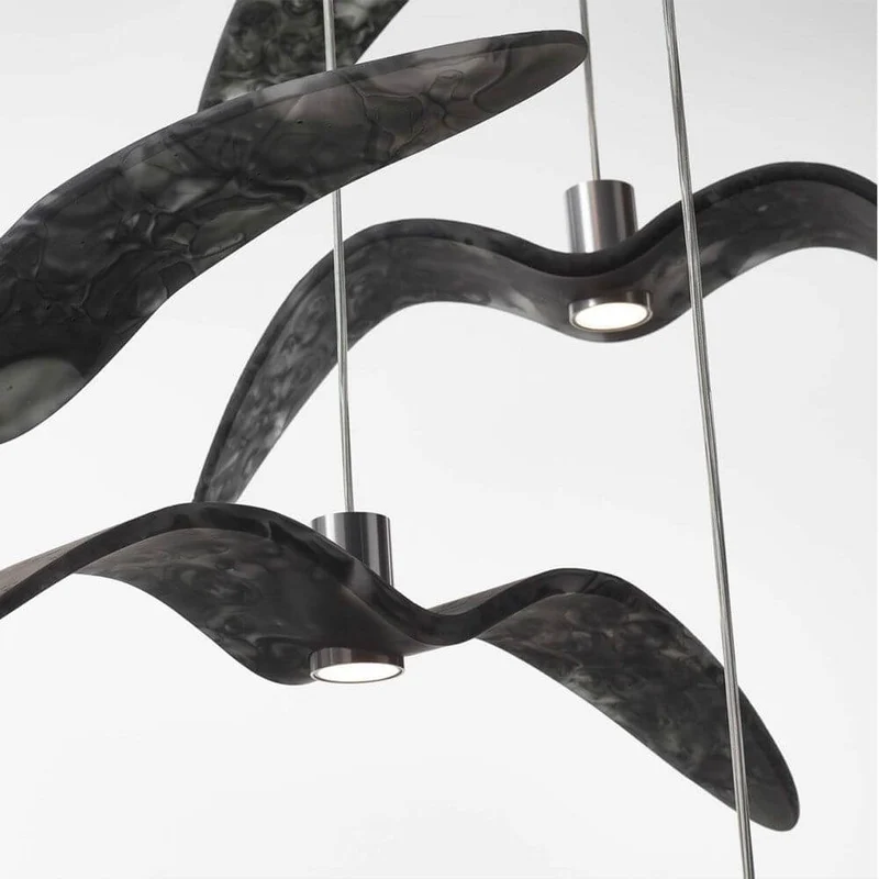 Brokis Hängeleuchte Night Birds waagrechte Flügel 78cm