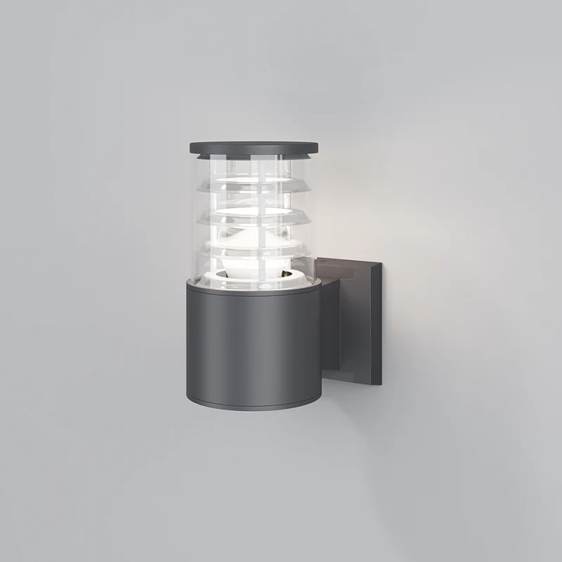 Wandleuchte – Graues Aluminium, E27 Fassung, IP54 Schutz, 20 cm Höhe - Bronx | Maytoni