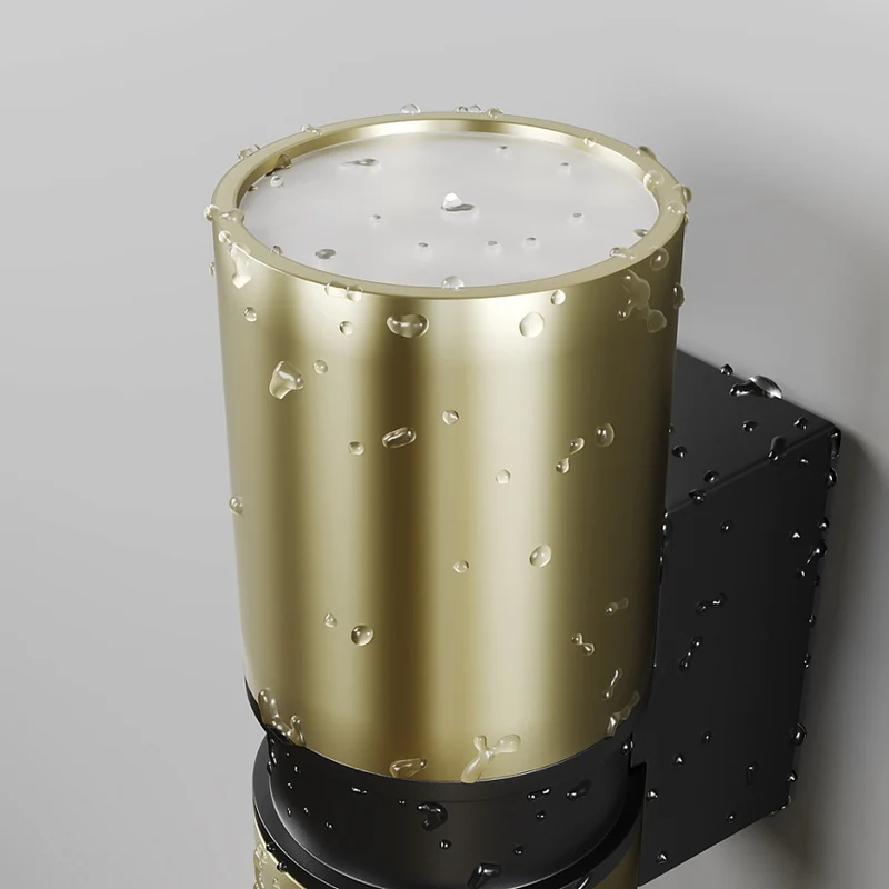 Wandleuchte – Messingfarbenes Aluminium, Wetterfeste Ausführung, IP54 Schutz, 18 cm Höhe - Bowery | Maytoni