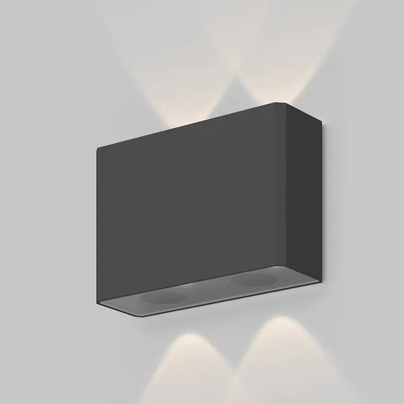 Fassadenbeleuchtung – Graphitfarbenes Aluminium, 4 W LED, Warmweißes Licht, IP54 Schutz - Show | Maytoni