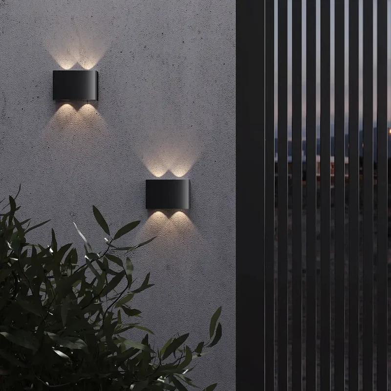 Fassadenbeleuchtung – Graphitfarbenes Aluminium, 4 W LED, Warmweißes Licht, IP54 Schutz - Show | Maytoni