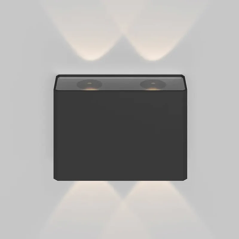Fassadenbeleuchtung – Graphitfarbenes Aluminium, 4 W LED, Warmweißes Licht, IP54 Schutz - Show | Maytoni