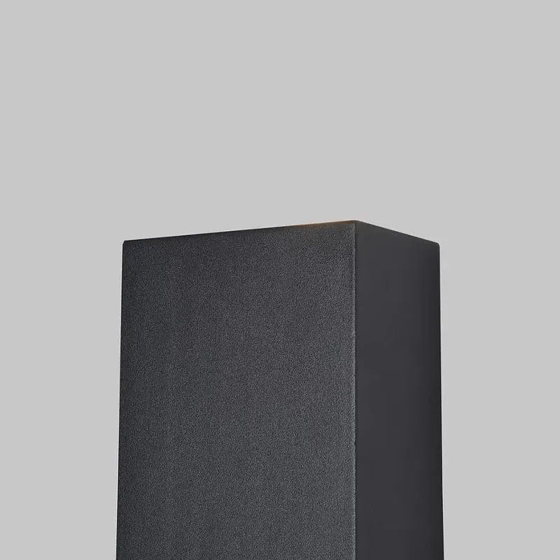 Fassadenbeleuchtung – Schwarzes Finish, Metallgehäuse, IP54 Schutz, 16 cm - Times Square | Maytoni