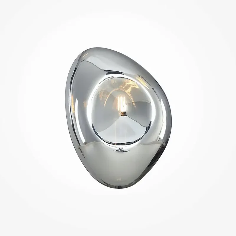 Wandleuchte – Chromfarbenes Metall, Glasschirm,E14 Fassung, 40 W Leistung - Mabell | Maytoni
