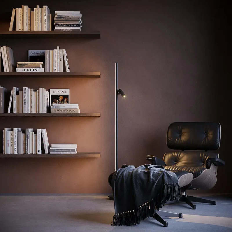 Stehleuchte – Schwarzes Finish, Aluminiumgehäuse, 14W Leistung, 120° Licht - Thin | Maytoni