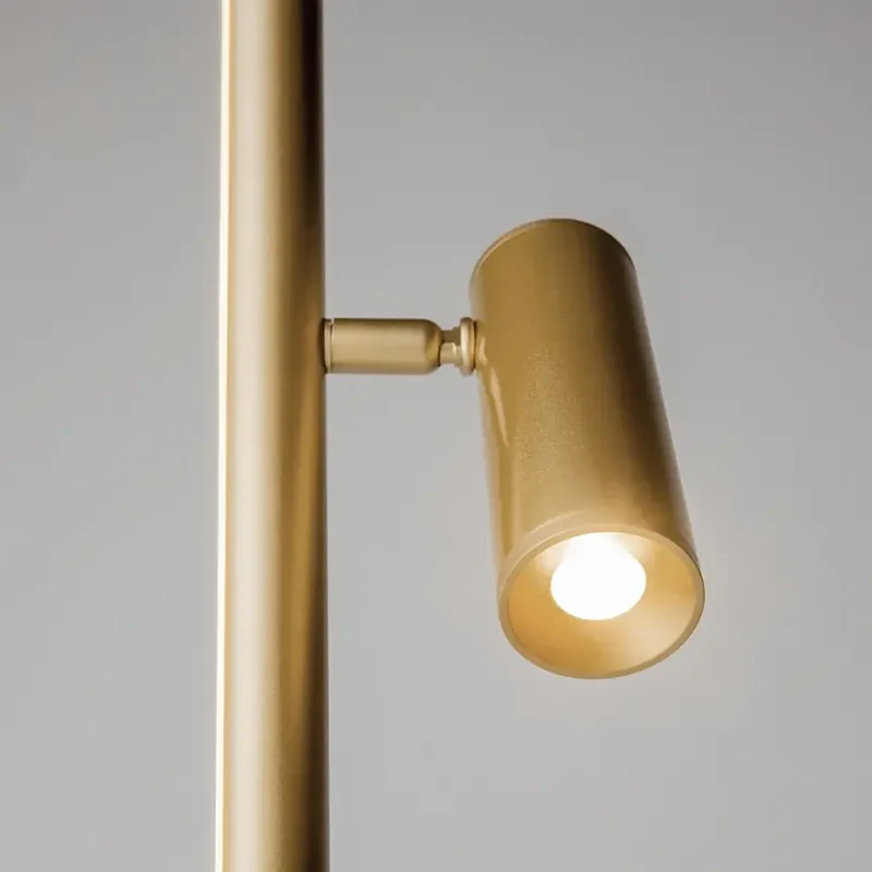 Stehleuchte – Messing Finish, Aluminiumgehäuse, 14W Leistung, 120° Licht - Thin | Maytoni