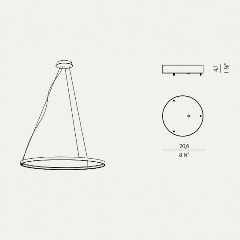 Panzeri Zero Baldachin für Round / Ellipse / Square