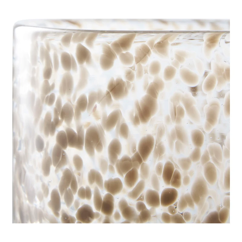 Windlicht – Hellbraunes Glas, Strukturierte Oberfläche, 11,5 cm Höhe | House Nordic