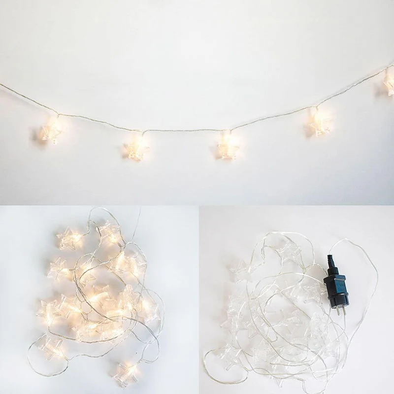LED Sternen Weihnachtslichterkette Bianca IP44
