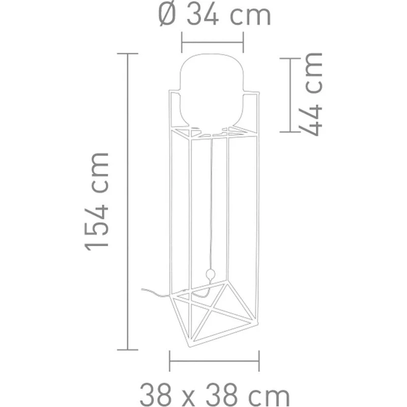 Stehleuchte kugelförmiges Glasdesign Metallkorpus skulpturale Formgebung - Baloni | Sompex