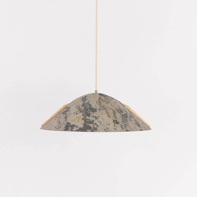 Holz Hängelampe mit Schirm Ø 62cm Konisch