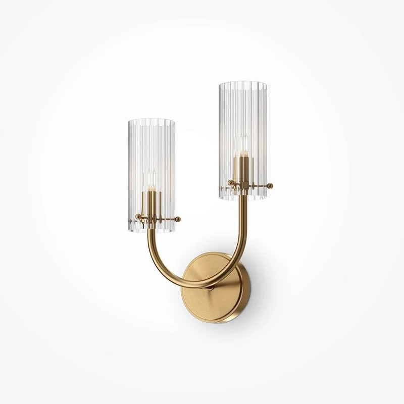 Wandleuchte – Messingfinish, Glasschirme, 2 G9 Fassungen - Arco | Maytoni