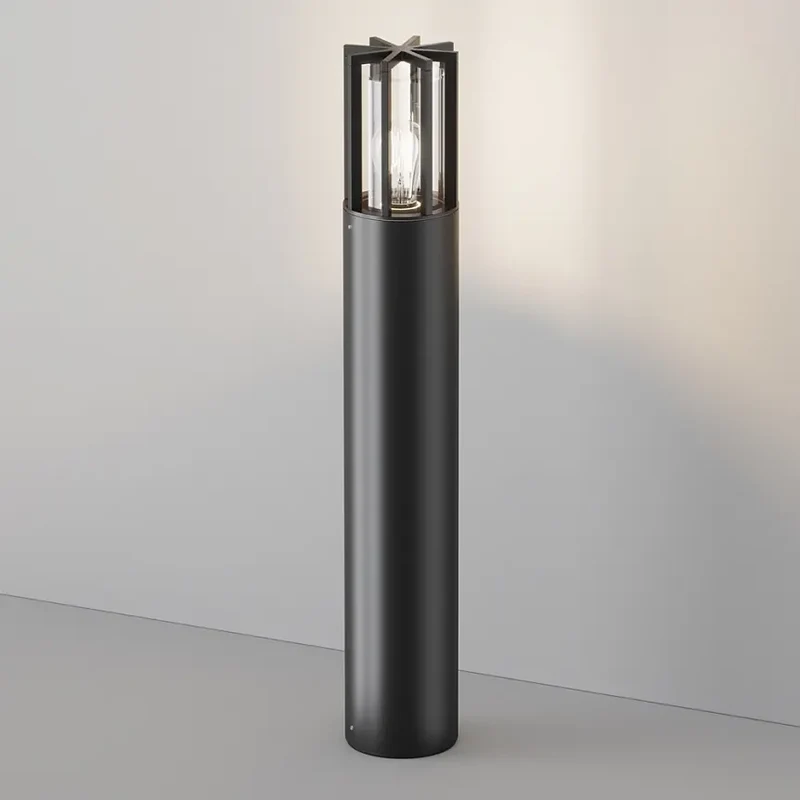Landschaftsleuchte – Graphit Aluminium, IP54 Schutz, 120 mm Höhe, E27 Licht - Barrel | Maytoni