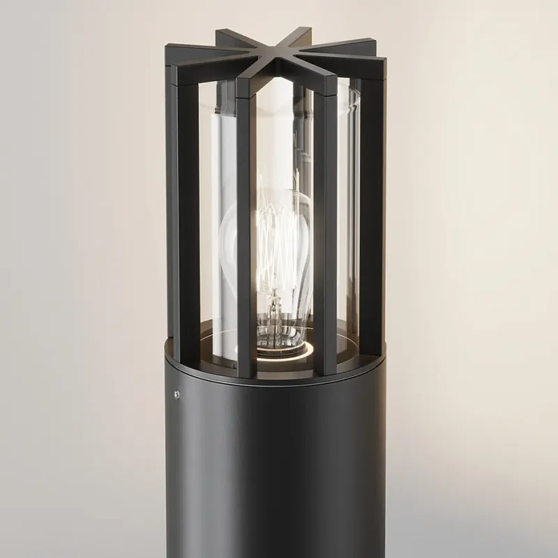 Landschaftsleuchte – Graphit Aluminium, IP54 Schutz, 120 mm Höhe, E27 Licht - Barrel | Maytoni