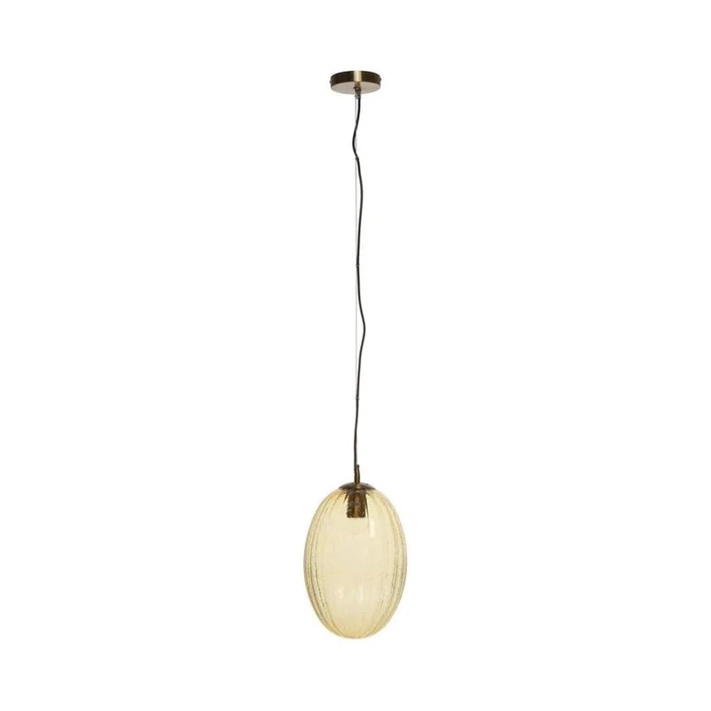 Pendelleuchte – Bernsteinglas, Retro-Stil, Strukturierte Oberfläche, 36 cm - Virgina 125 | Kayoom