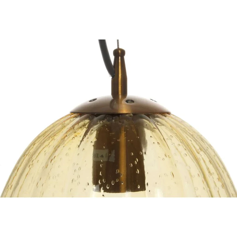 Pendelleuchte – Bernsteinglas, Retro-Stil, Strukturierte Oberfläche, 36 cm - Virgina 125 | Kayoom