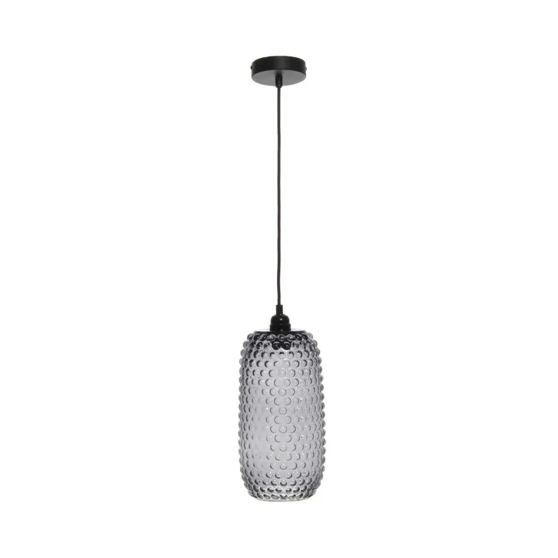 Pendelleuchte – Graues Glas, Retro-Stil, Stimmungsvolles Licht, 34 cm - Irina 125 | Kayoom
